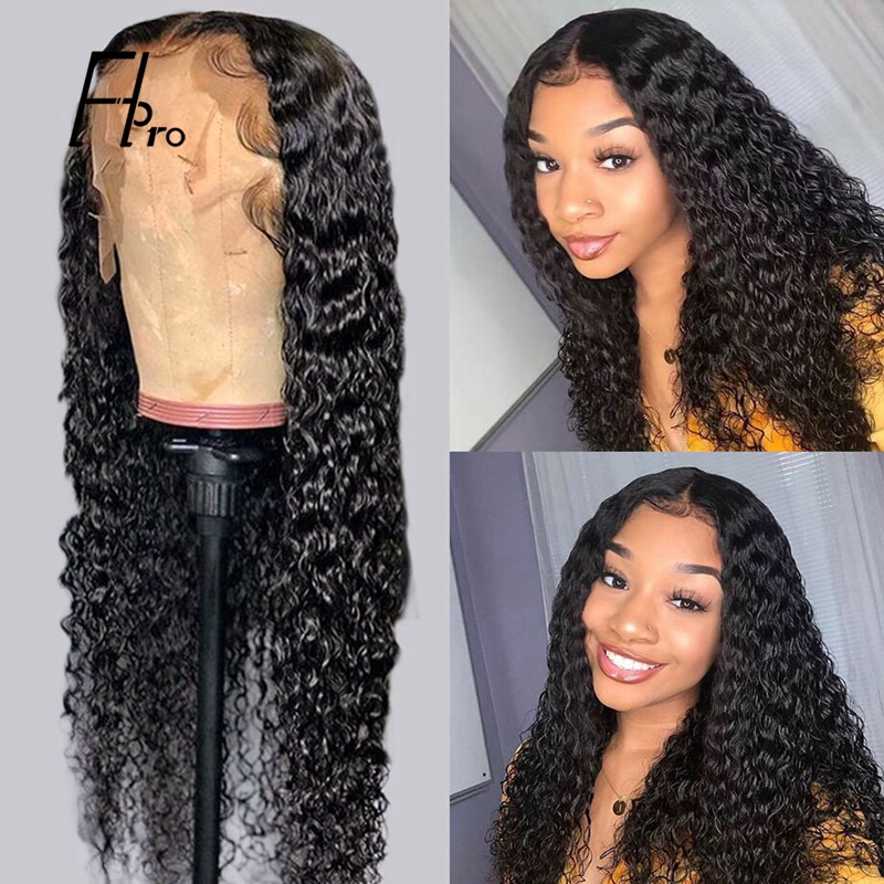 13x6 Front Lace Wig Water Wave Natural Color Virgin Hair Wigs